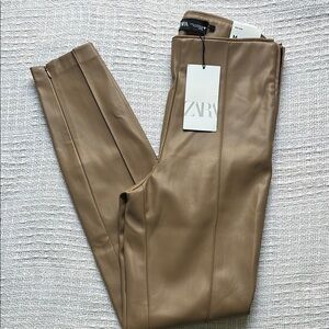 Zara Tan Slim Fit Leggings